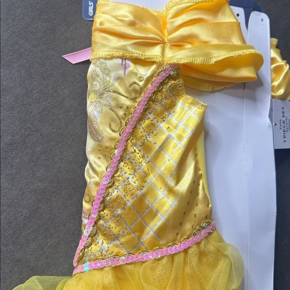 Kids Disney Princess Belle Halloween Costume Size XS 4/5 NEW - Picture 5 of 9